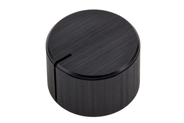 Product image for Black finish aluminium knob,22mm dia