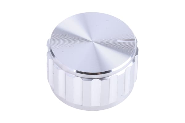 Product image for Solid fluted aluminium knob,25mm dia