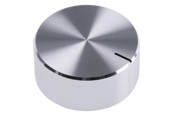 Product image for Spun finish aluminium clad knob,32mm dia