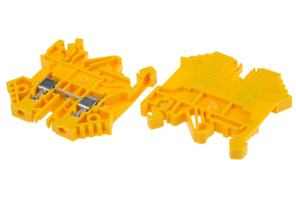 Product image for 2.5mm din rail terminal yellow