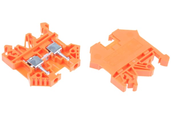 Product image for 4mm din rail terminal orange