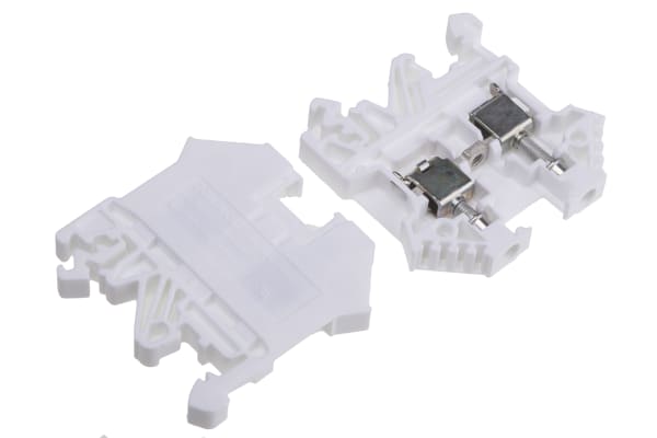 Product image for 4mm din rail terminal white