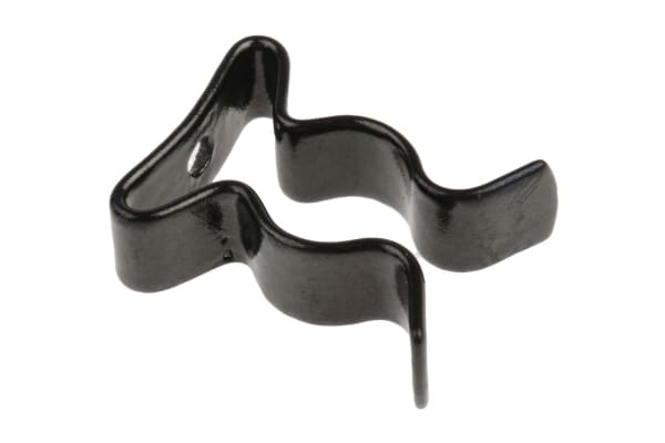 Product image for Black steel spring clip, 9.53mm