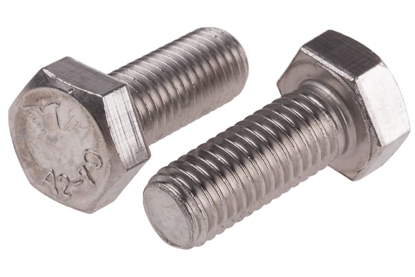 Product image for A2 s/steel hex head set screw,M12x30mm