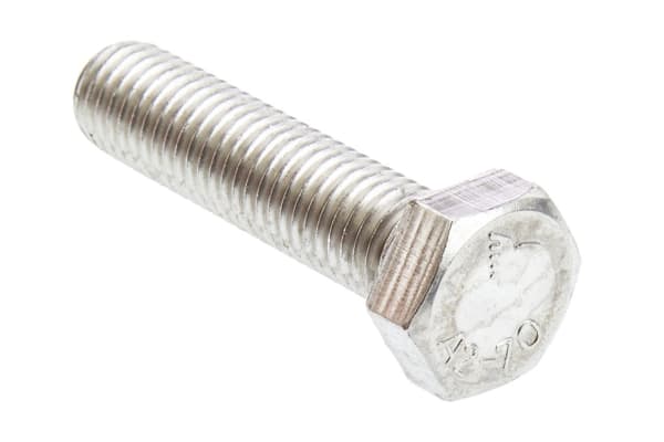 Product image for A2 s/steel hex head set screw,M12x50mm