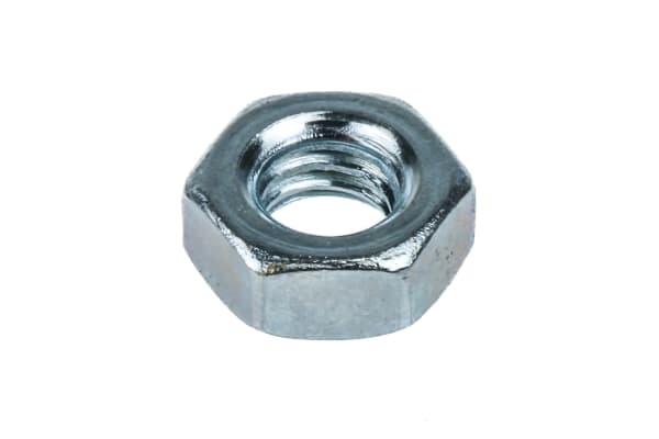 Product image for Zinc plated steel hexagon full nut,M6