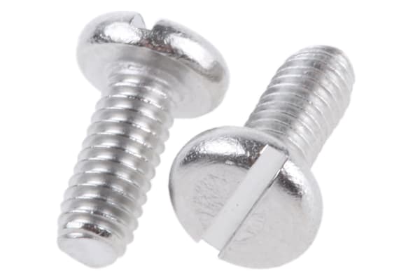 Product image for A2 s/steel slot pan head screw,M2.5x6mm