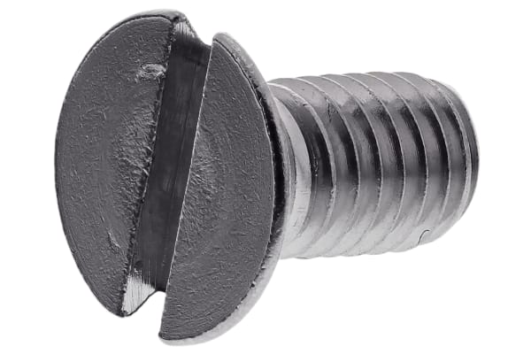 Product image for A2 s/steel slot csk head screw,M6x12mm