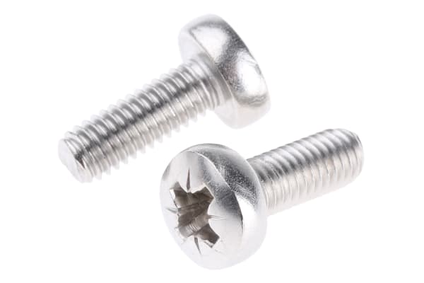 Product image for A2 s/steel cross pan head screw,M6x16mm