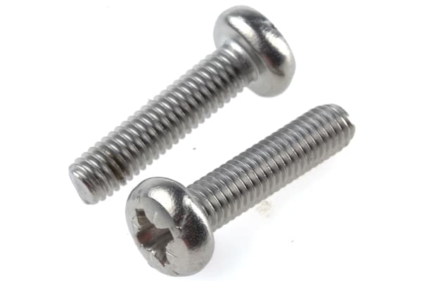 Product image for A2 s/steel cross pan head screw,M6x25mm