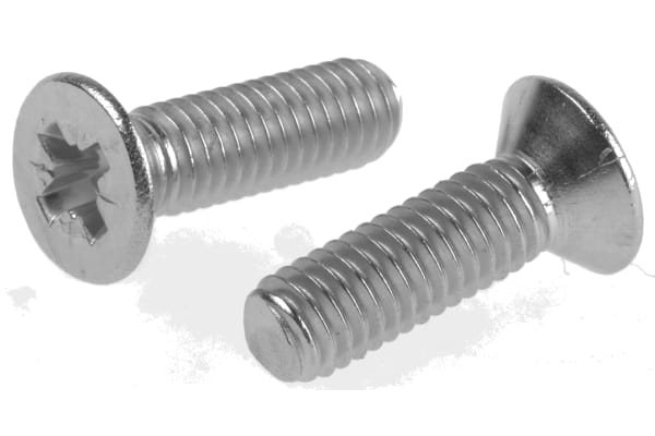 Product image for A2 s/steel cross csk head screw,M6x20mm