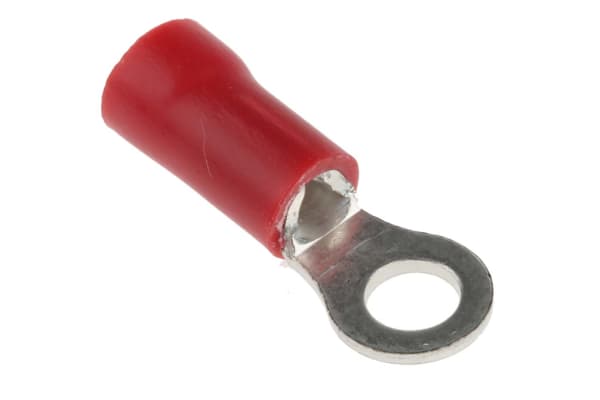 Product image for Red M3.5crimp ring terminal,0.5-1.5sq.mm