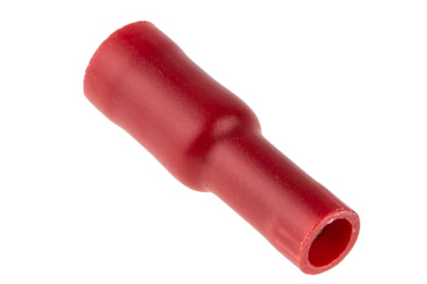 Product image for Red female crimp bullet terminal,4mm