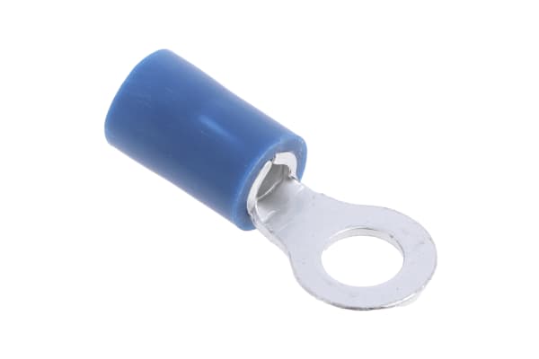 Product image for Blue M4 crimp ring terminal,1.5-2.5sq.mm