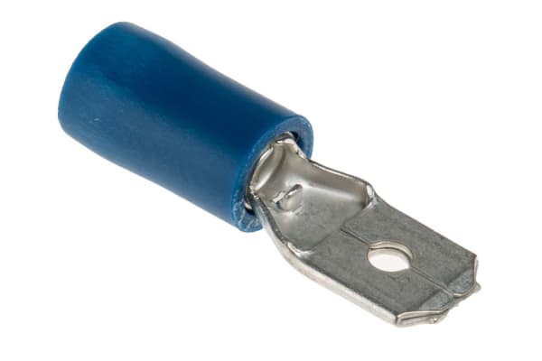 Product image for Blue crimp male receptacle,0.25in