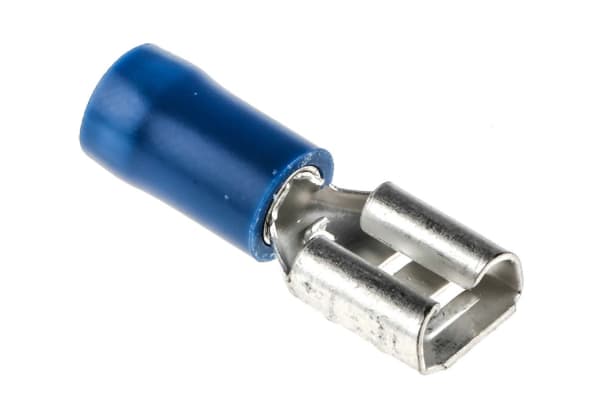 Product image for Blue crimp female receptacle,0.25in/B