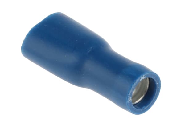 Product image for Blue crimp shrouded receptacle 4.8/0.5mm