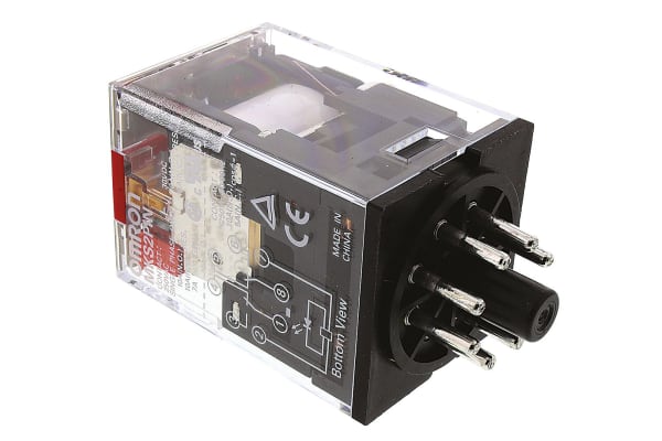 Product image for 8 pin DPDT relay w/ LED,10A 110Vac coil