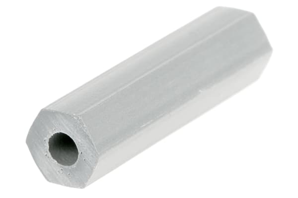 Product image for GREY PVC HEXAGONAL SPACER,25.4MM L