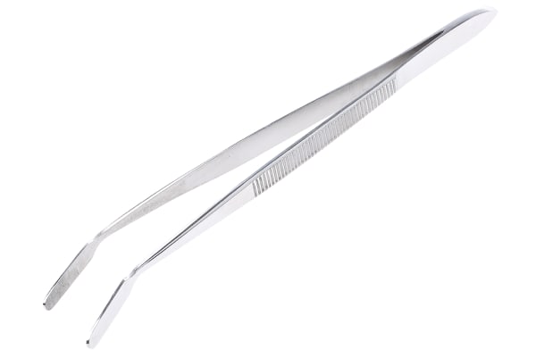 Product image for S/steel flat nose tweezers,150mm length
