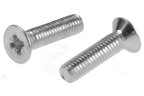 Product image for ZnPt steel cross csk head screw,M3x12mm