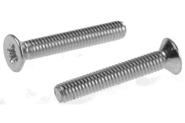 Product image for ZnPt steel cross csk head screw,M4x25mm