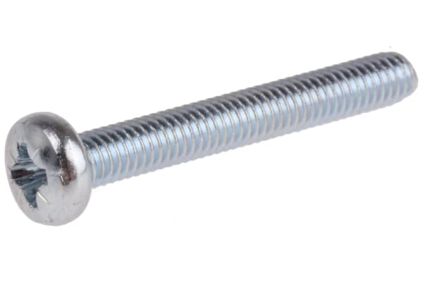 Product image for ZnPt steel cross pan head screw,M4x30mm