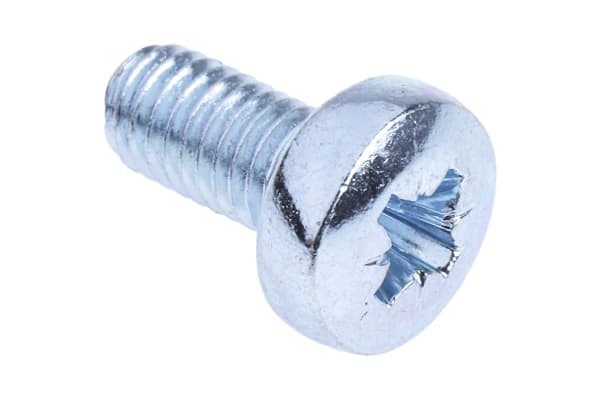 Product image for ZnPt steel cross pan head screw,M5x10mm