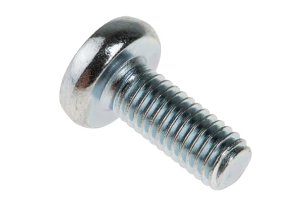 Product image for ZnPt steel cross pan head screw,M5x12mm