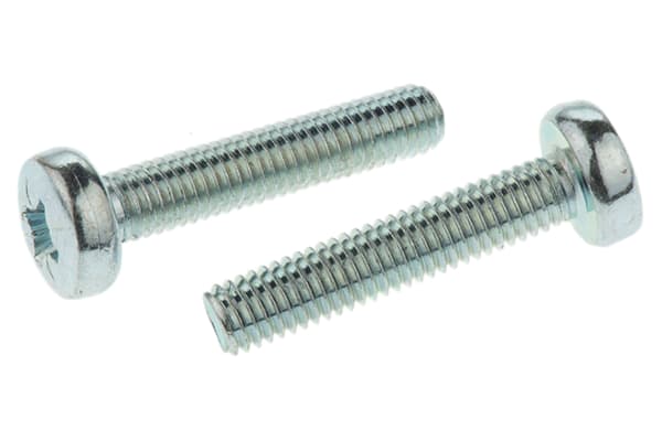 Product image for ZnPt steel cross pan head screw,M5x25mm