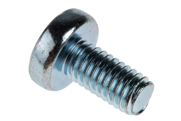 Product image for ZnPt steel cross pan head screw,M6x12mm