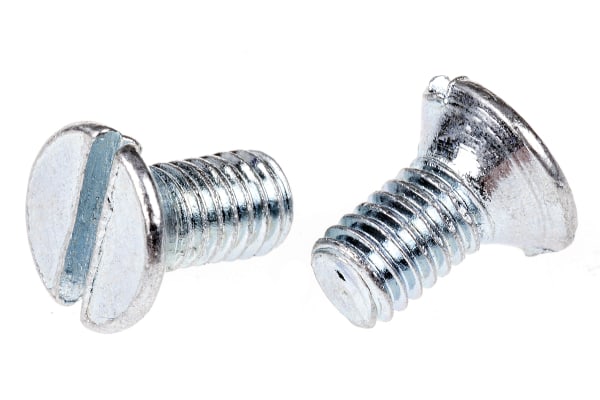 Product image for ZnPt steel slotted csk head screw,M3x6mm