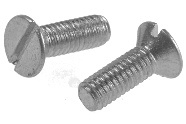 Product image for ZnPt steel slot csk head screw,M4x12mm