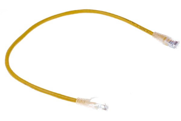 Product image for Patch cord Cat 5e UTP PVC 0.5m Yellow