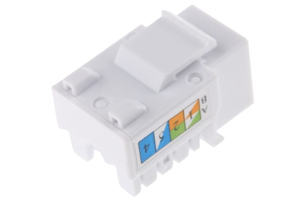 Product image for Jack Cat 6 UTP standard 90D-White