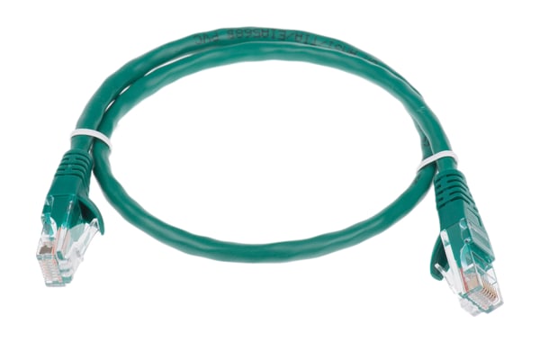 Product image for Patch cord Cat 5e UTP PVC 0.5m Green