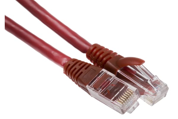 Product image for Patch cord Cat 6 UTP PVC 0.5m Red