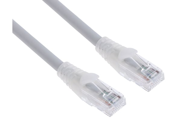 Product image for RS PRO Grey Cat6 Cable U/UTP LSZH Male RJ45/Male RJ45, 3m