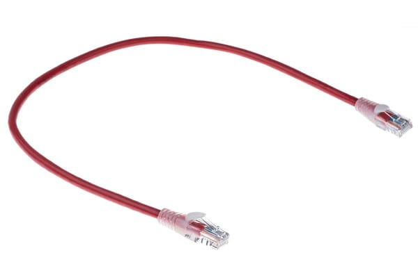 Product image for Patch cord Cat 5e UTP PVC 0.5m Red