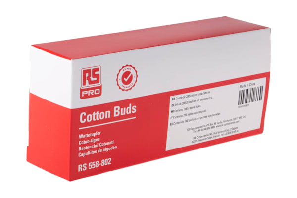 Product image for Single ended cotton buds,150mm L 200/box