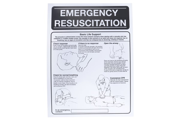 Product image for PVC wall chart 'EMERGENCY RESUSCITATION'