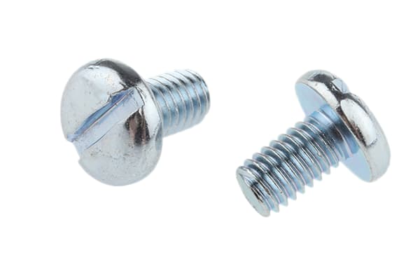 Product image for ZnPt steel slot pan head screw,M6x10mm