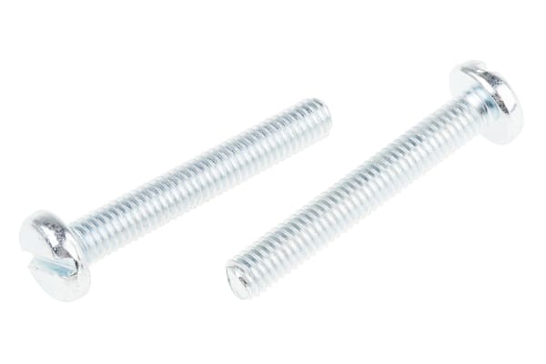 Product image for ZnPt steel slot pan head screw,M6x40mm