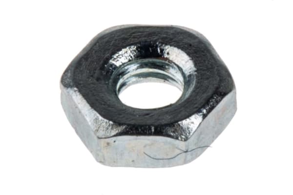 Product image for Zinc plated steel hexagon full nut,M2