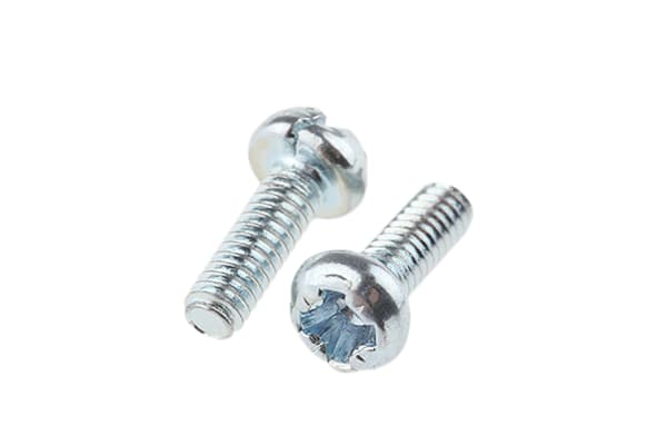 Product image for ZnPt steel cross pan head screw,M2x6mm