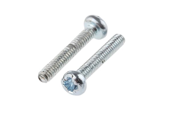 Product image for ZnPt steel cross pan head screw,M2x12mm