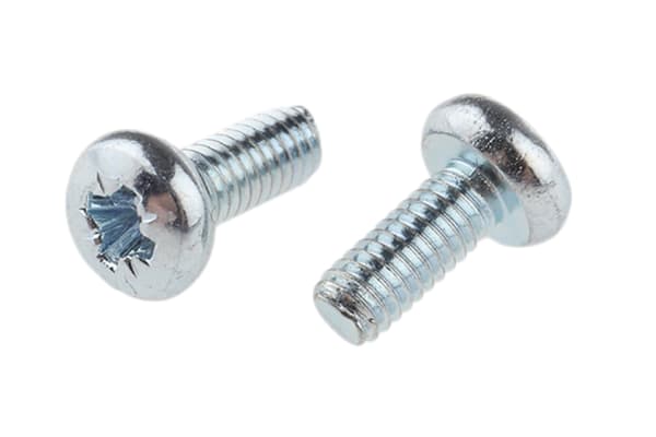 Product image for ZnPt steel cross pan head screw,M2.5x6mm