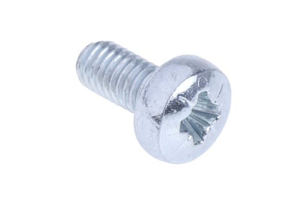 Product image for ZnPt steel cross pan head screw,M3x6mm