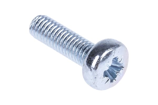 Product image for ZnPt steel cross pan head screw,M3x10mm