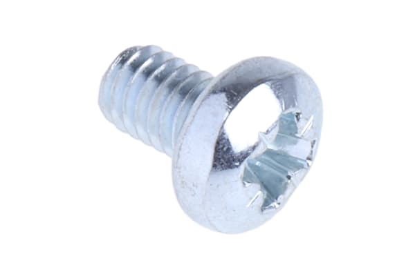 Product image for ZnPt steel cross pan head screw,M4x6mm